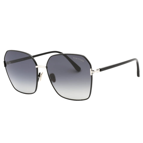 Tom Ford Claudia-02 Smoke Polarized Lens Shiny Black Sunglasses FT0839 01D